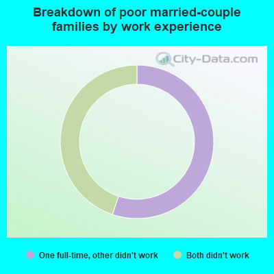 Breakdown of poor married-couple families by work experience